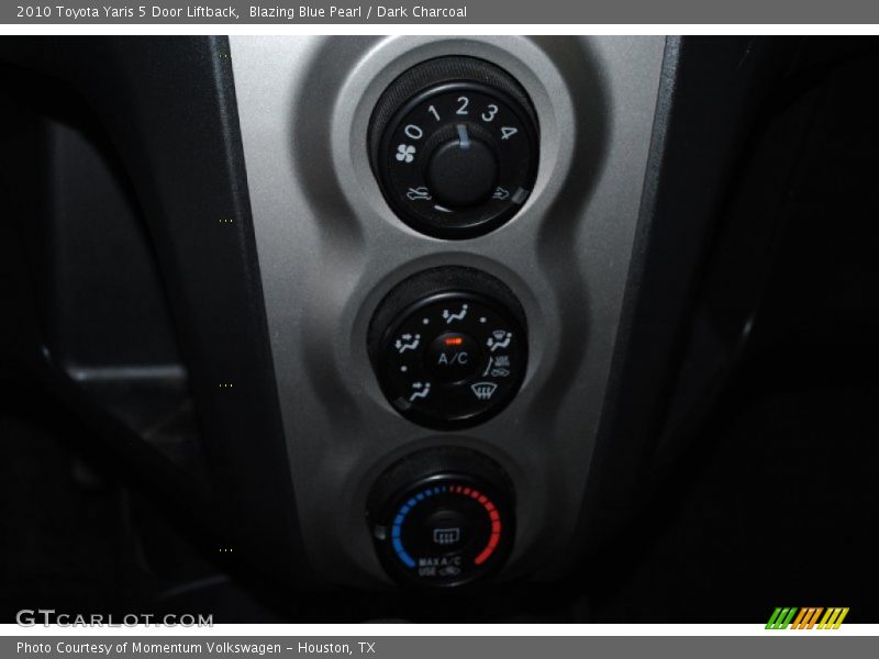 Blazing Blue Pearl / Dark Charcoal 2010 Toyota Yaris 5 Door Liftback