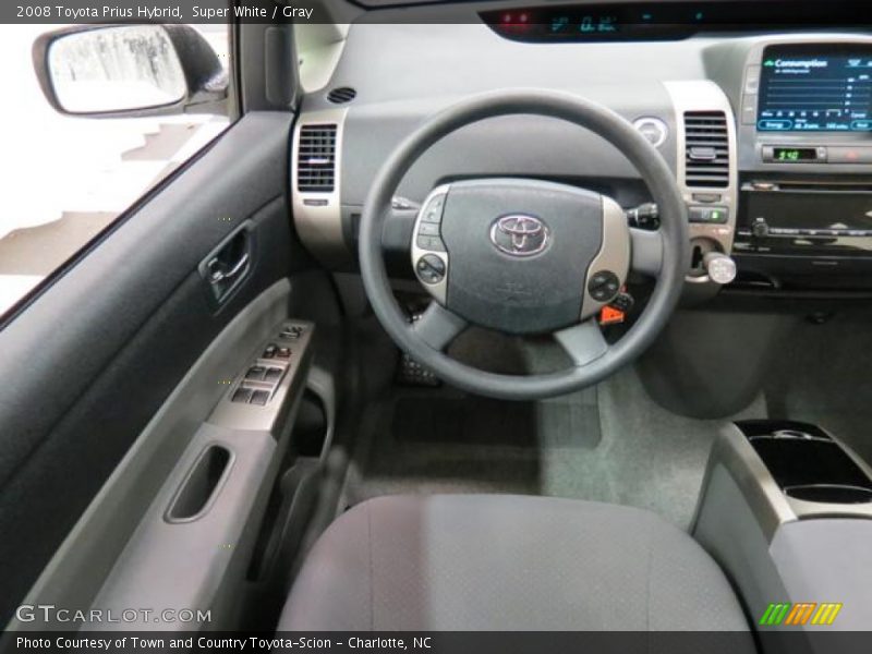 Super White / Gray 2008 Toyota Prius Hybrid