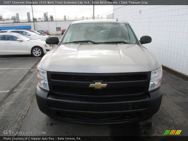 Silver Birch Metallic / Dark Titanium Gray 2007 Chevrolet Silverado 1500 Work Truck Extended Cab 4x4