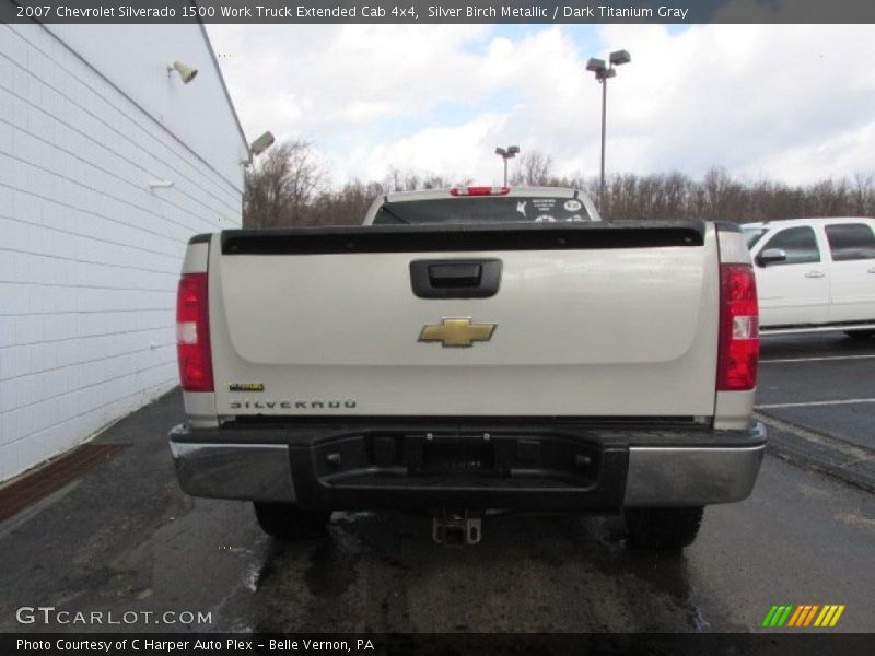 Silver Birch Metallic / Dark Titanium Gray 2007 Chevrolet Silverado 1500 Work Truck Extended Cab 4x4