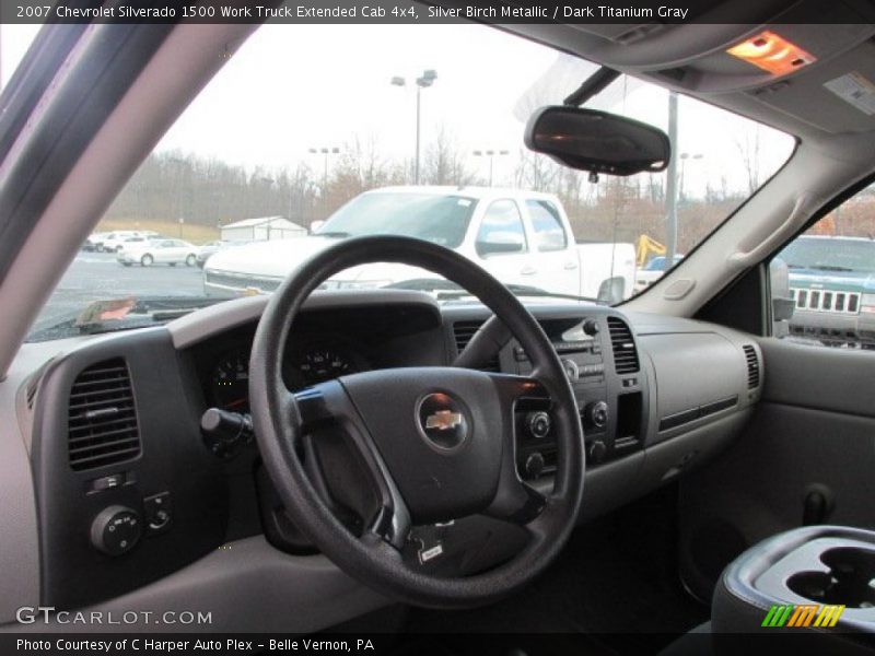 Silver Birch Metallic / Dark Titanium Gray 2007 Chevrolet Silverado 1500 Work Truck Extended Cab 4x4