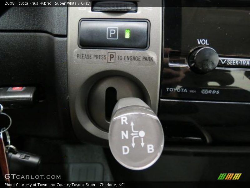 Super White / Gray 2008 Toyota Prius Hybrid