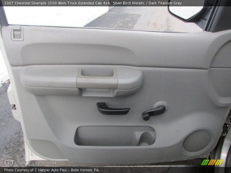 Silver Birch Metallic / Dark Titanium Gray 2007 Chevrolet Silverado 1500 Work Truck Extended Cab 4x4