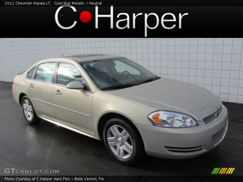 Gold Mist Metallic / Neutral 2012 Chevrolet Impala LT