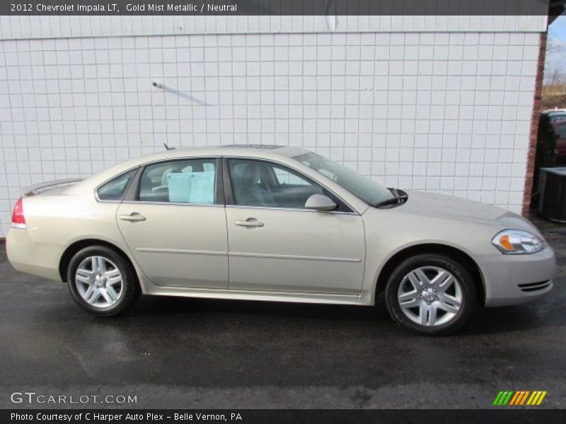 Gold Mist Metallic / Neutral 2012 Chevrolet Impala LT