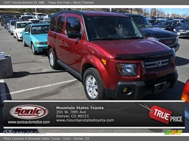 Tango Red Pearl / Black/Titanium 2007 Honda Element EX AWD