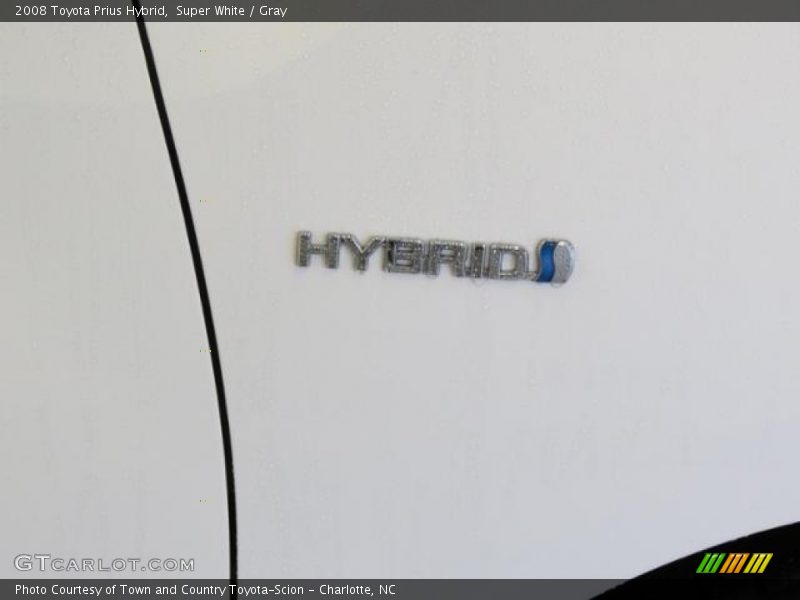 Super White / Gray 2008 Toyota Prius Hybrid