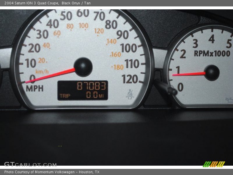 Black Onyx / Tan 2004 Saturn ION 3 Quad Coupe