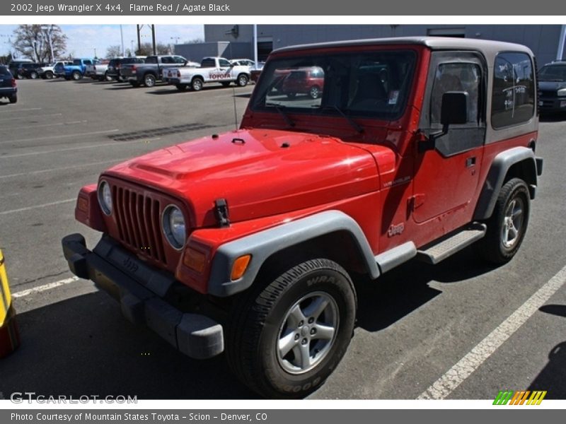 Flame Red / Agate Black 2002 Jeep Wrangler X 4x4