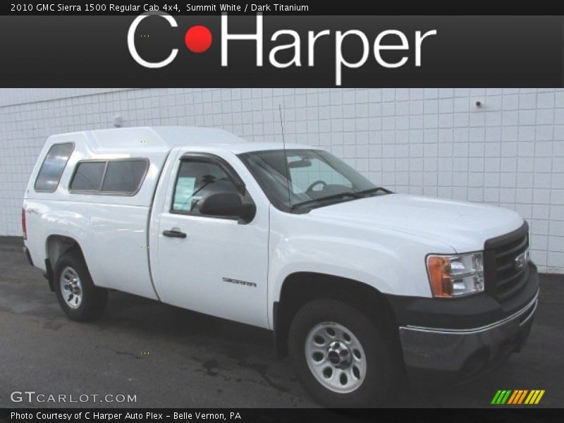 Summit White / Dark Titanium 2010 GMC Sierra 1500 Regular Cab 4x4