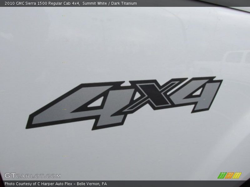 Summit White / Dark Titanium 2010 GMC Sierra 1500 Regular Cab 4x4