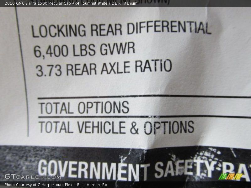 Summit White / Dark Titanium 2010 GMC Sierra 1500 Regular Cab 4x4