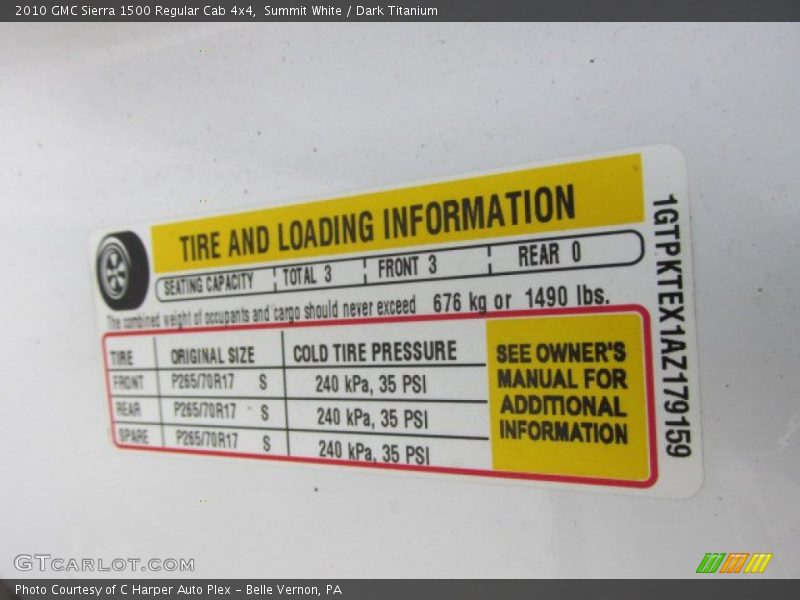 Summit White / Dark Titanium 2010 GMC Sierra 1500 Regular Cab 4x4