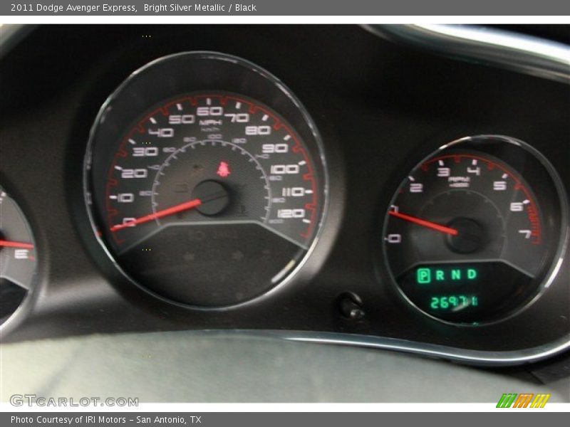 Bright Silver Metallic / Black 2011 Dodge Avenger Express