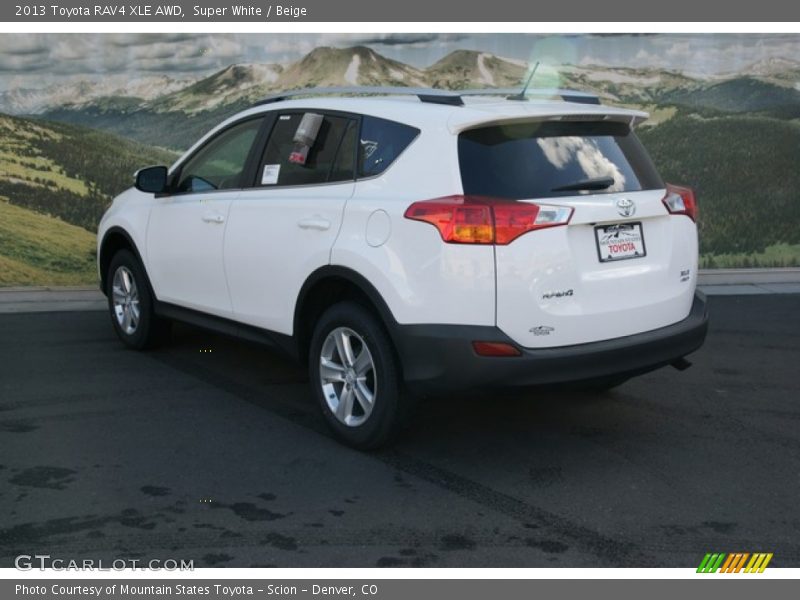 Super White / Beige 2013 Toyota RAV4 XLE AWD