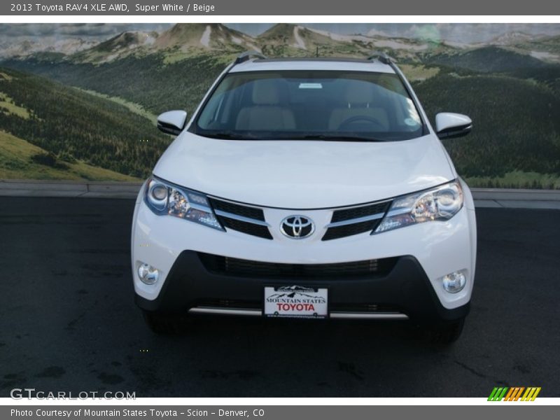 Super White / Beige 2013 Toyota RAV4 XLE AWD