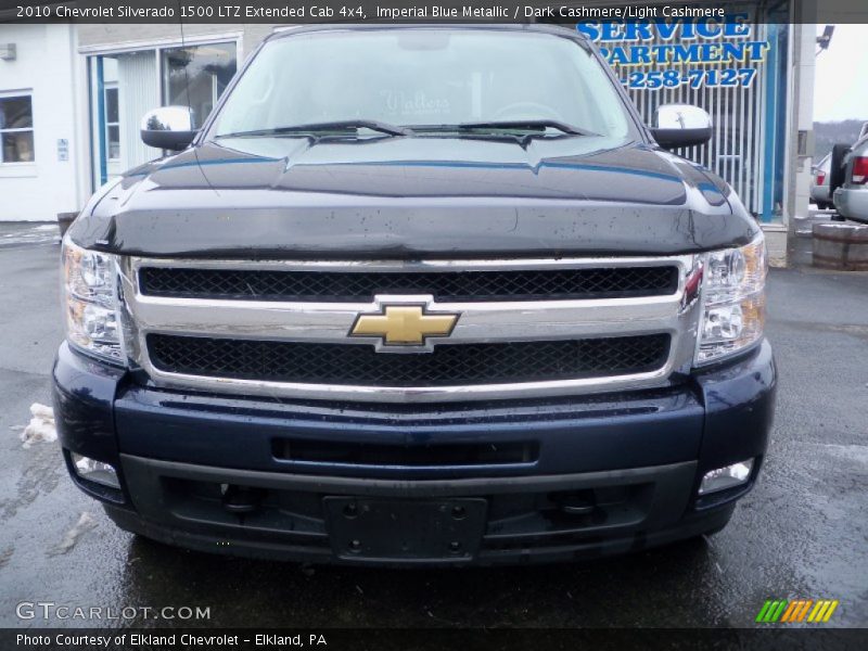 Imperial Blue Metallic / Dark Cashmere/Light Cashmere 2010 Chevrolet Silverado 1500 LTZ Extended Cab 4x4
