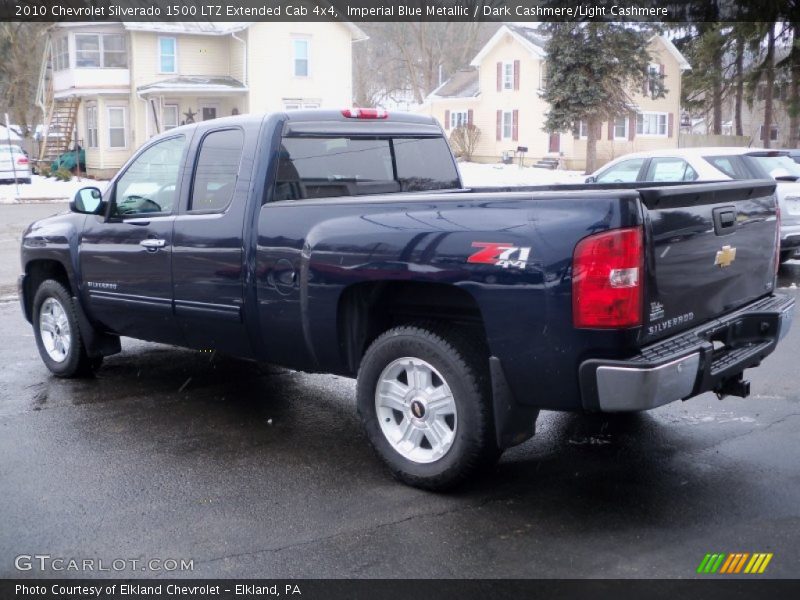 Imperial Blue Metallic / Dark Cashmere/Light Cashmere 2010 Chevrolet Silverado 1500 LTZ Extended Cab 4x4