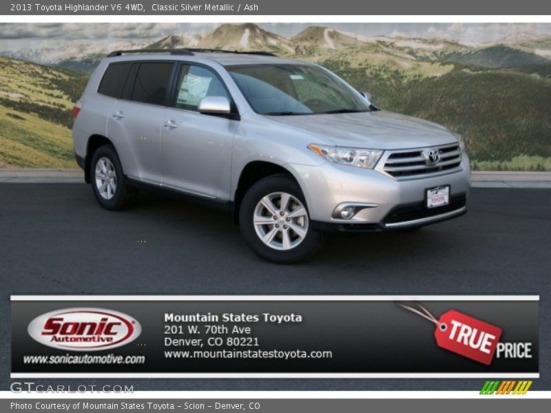 Classic Silver Metallic / Ash 2013 Toyota Highlander V6 4WD