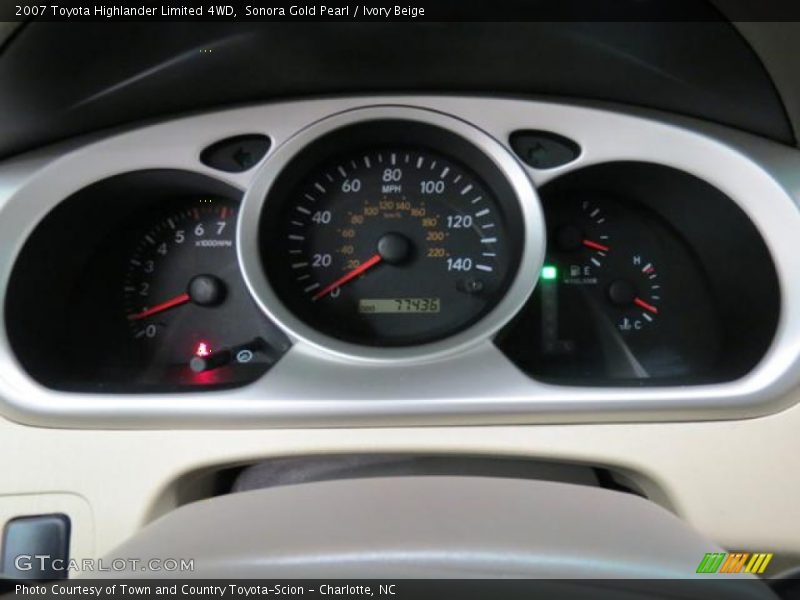 Sonora Gold Pearl / Ivory Beige 2007 Toyota Highlander Limited 4WD