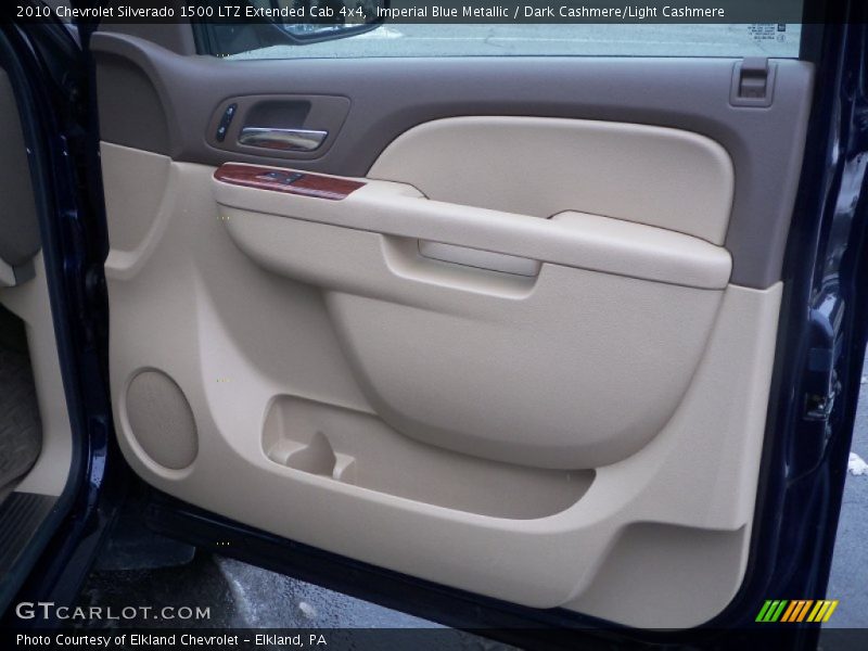 Imperial Blue Metallic / Dark Cashmere/Light Cashmere 2010 Chevrolet Silverado 1500 LTZ Extended Cab 4x4