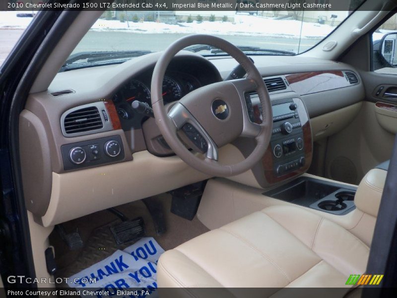 Imperial Blue Metallic / Dark Cashmere/Light Cashmere 2010 Chevrolet Silverado 1500 LTZ Extended Cab 4x4