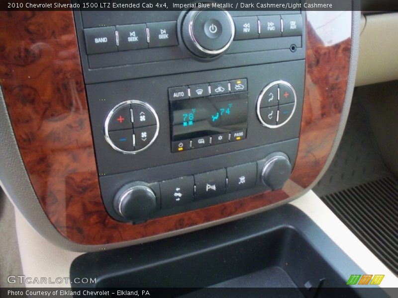 Imperial Blue Metallic / Dark Cashmere/Light Cashmere 2010 Chevrolet Silverado 1500 LTZ Extended Cab 4x4