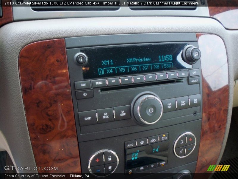 Imperial Blue Metallic / Dark Cashmere/Light Cashmere 2010 Chevrolet Silverado 1500 LTZ Extended Cab 4x4