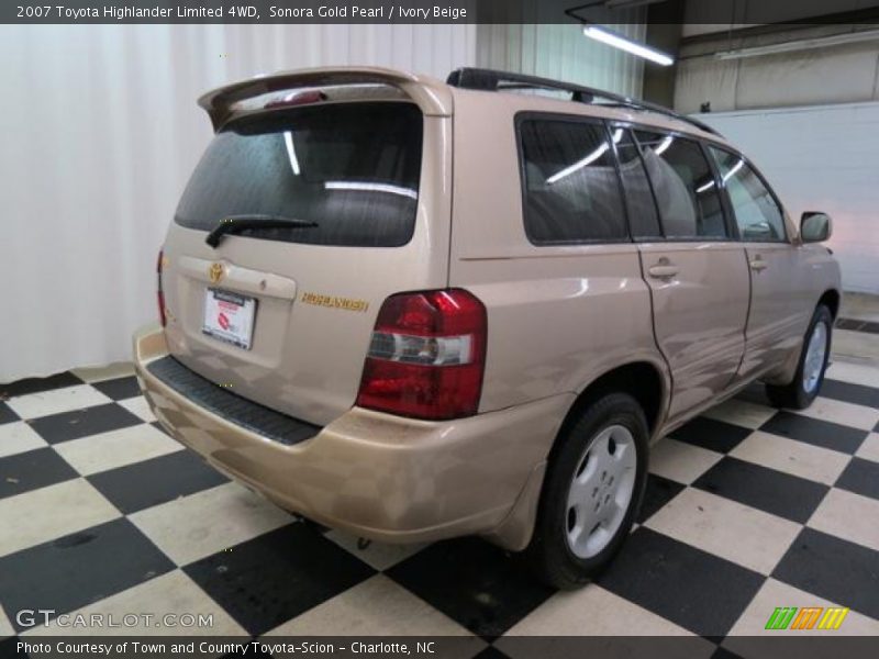 Sonora Gold Pearl / Ivory Beige 2007 Toyota Highlander Limited 4WD