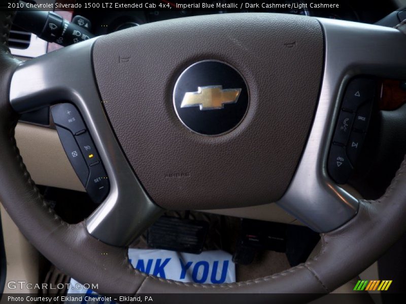 Imperial Blue Metallic / Dark Cashmere/Light Cashmere 2010 Chevrolet Silverado 1500 LTZ Extended Cab 4x4