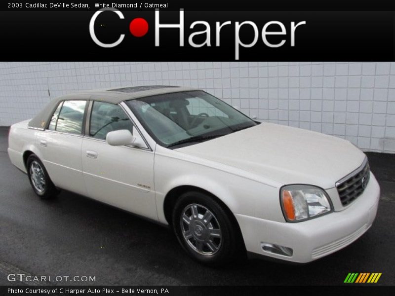White Diamond / Oatmeal 2003 Cadillac DeVille Sedan