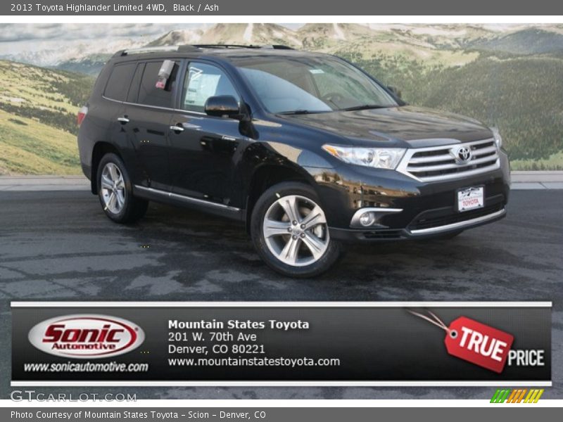 Black / Ash 2013 Toyota Highlander Limited 4WD