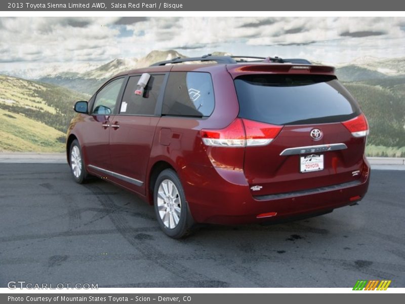 Salsa Red Pearl / Bisque 2013 Toyota Sienna Limited AWD