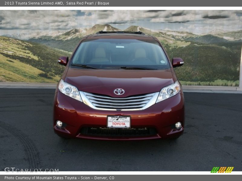 Salsa Red Pearl / Bisque 2013 Toyota Sienna Limited AWD