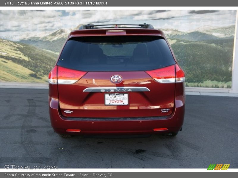 Salsa Red Pearl / Bisque 2013 Toyota Sienna Limited AWD