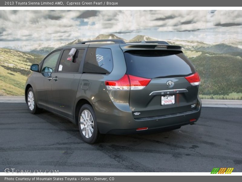 Cypress Green Pearl / Bisque 2013 Toyota Sienna Limited AWD