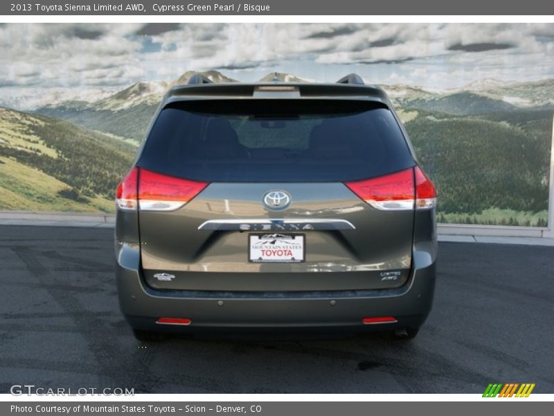 Cypress Green Pearl / Bisque 2013 Toyota Sienna Limited AWD