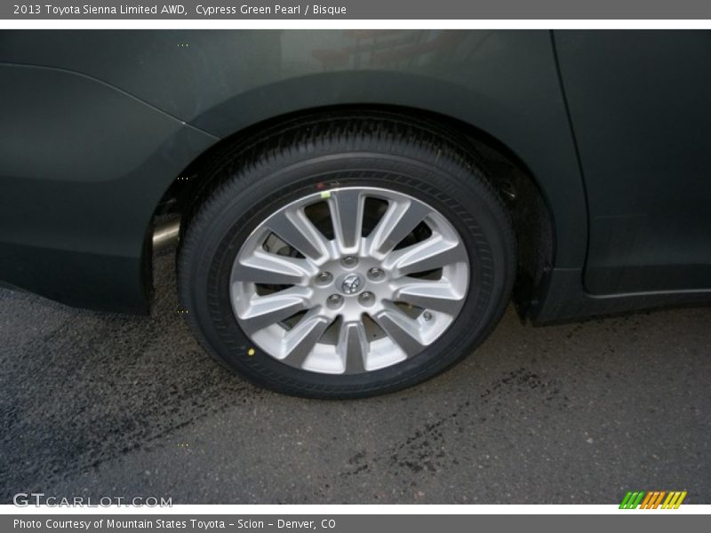 Cypress Green Pearl / Bisque 2013 Toyota Sienna Limited AWD