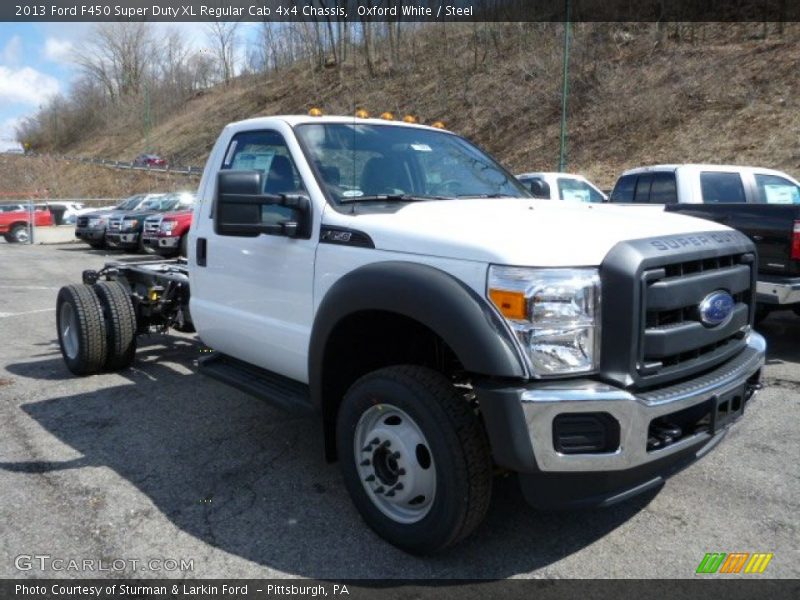 Front 3/4 View of 2013 F450 Super Duty XL Regular Cab 4x4 Chassis