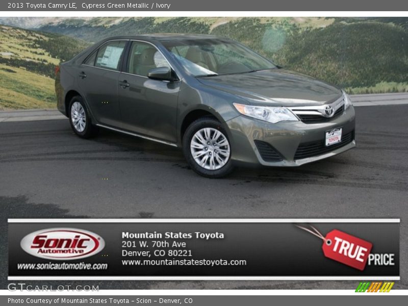 Cypress Green Metallic / Ivory 2013 Toyota Camry LE