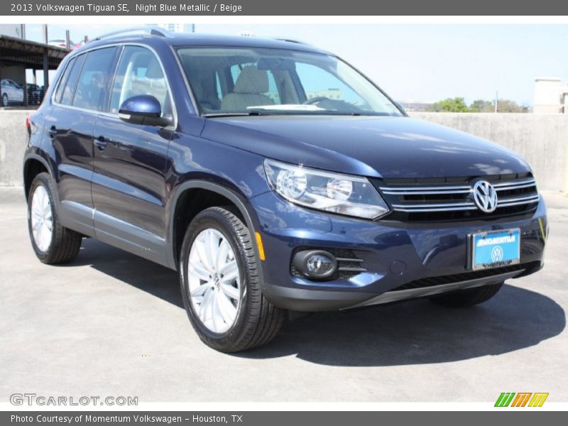 Night Blue Metallic / Beige 2013 Volkswagen Tiguan SE