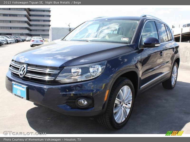 Night Blue Metallic / Beige 2013 Volkswagen Tiguan SE