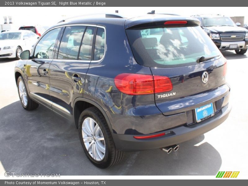 Night Blue Metallic / Beige 2013 Volkswagen Tiguan SE