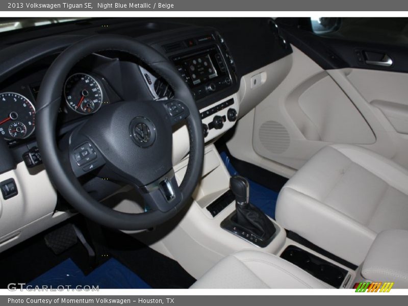 Night Blue Metallic / Beige 2013 Volkswagen Tiguan SE