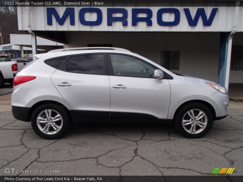 Diamond Silver / Black 2012 Hyundai Tucson GLS AWD