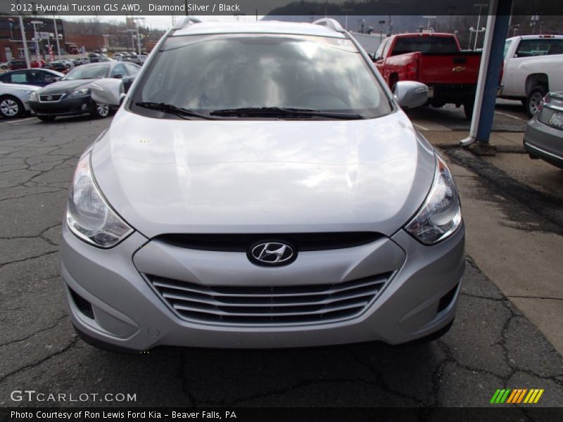 Diamond Silver / Black 2012 Hyundai Tucson GLS AWD