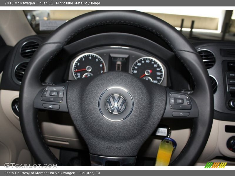 Night Blue Metallic / Beige 2013 Volkswagen Tiguan SE