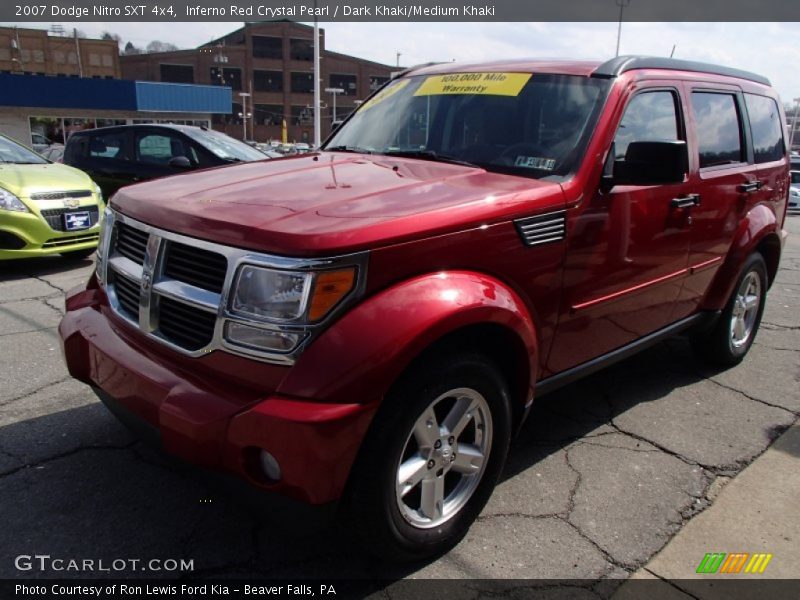 Inferno Red Crystal Pearl / Dark Khaki/Medium Khaki 2007 Dodge Nitro SXT 4x4