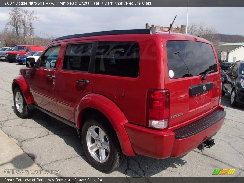 Inferno Red Crystal Pearl / Dark Khaki/Medium Khaki 2007 Dodge Nitro SXT 4x4