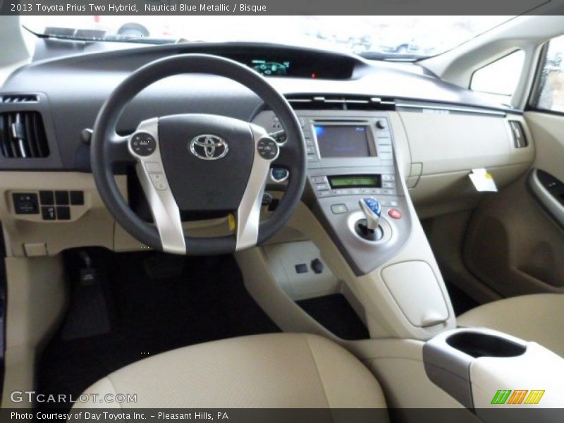 Nautical Blue Metallic / Bisque 2013 Toyota Prius Two Hybrid